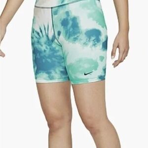 Nike One Dri Fit Women's Blue Tie-Dye Shorts
